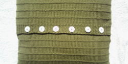 Olive & pearl-shell cushion